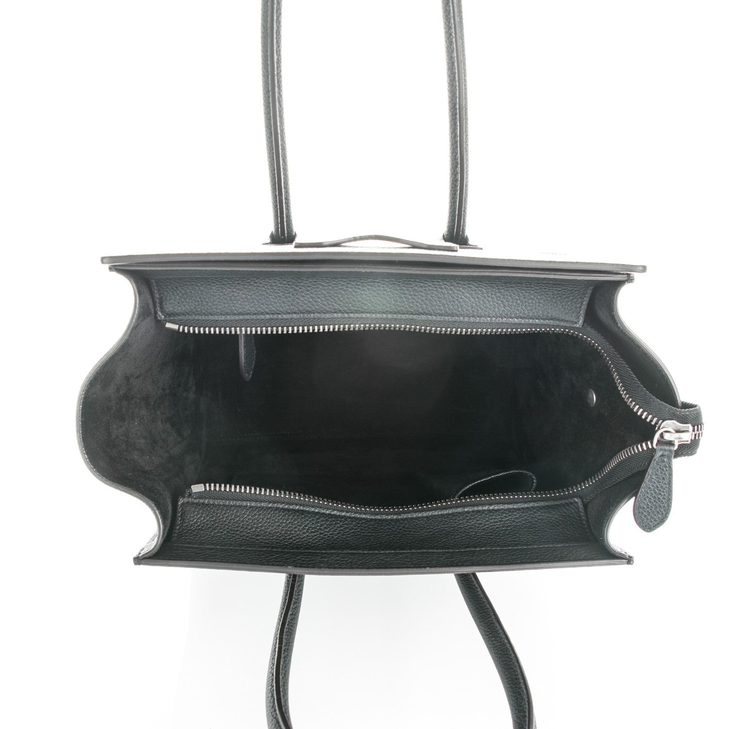 Celine Drummed Calfskin Micro Luggage Black 5 of 7