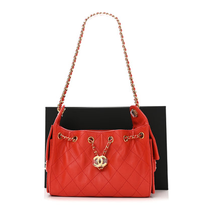 Chanel Caviar Quilted Mini Chanel 25 Handbag Red 11 of 11