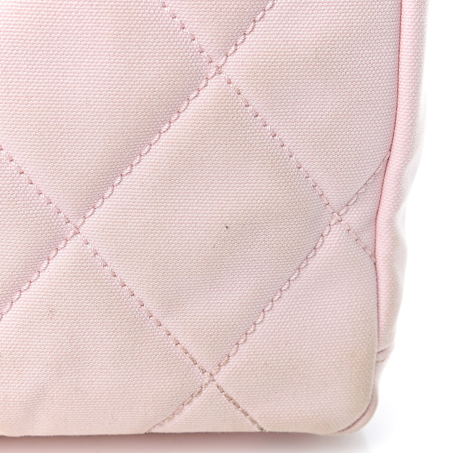 Coated Canvas Quilted Small Paris Biarritz Tote Pink