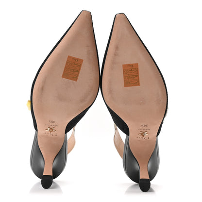 Christian Dior Technical Canvas Ribbon J Adior Slingback 65mm Pumps 38.5 Black 6 of 10