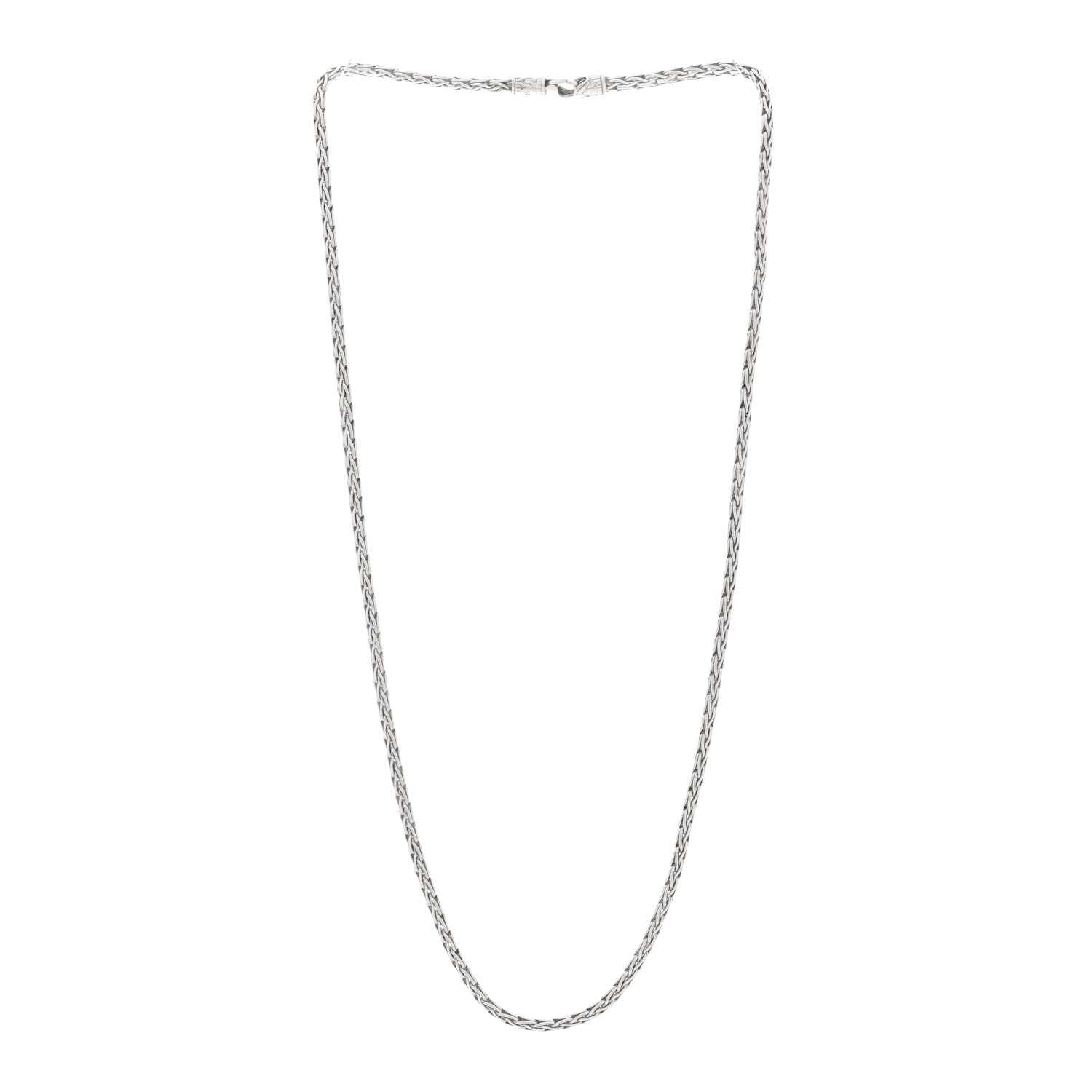 John Hardy Sterling Silver 3.5mm Wheat Chain Necklace 20" 3 of 4