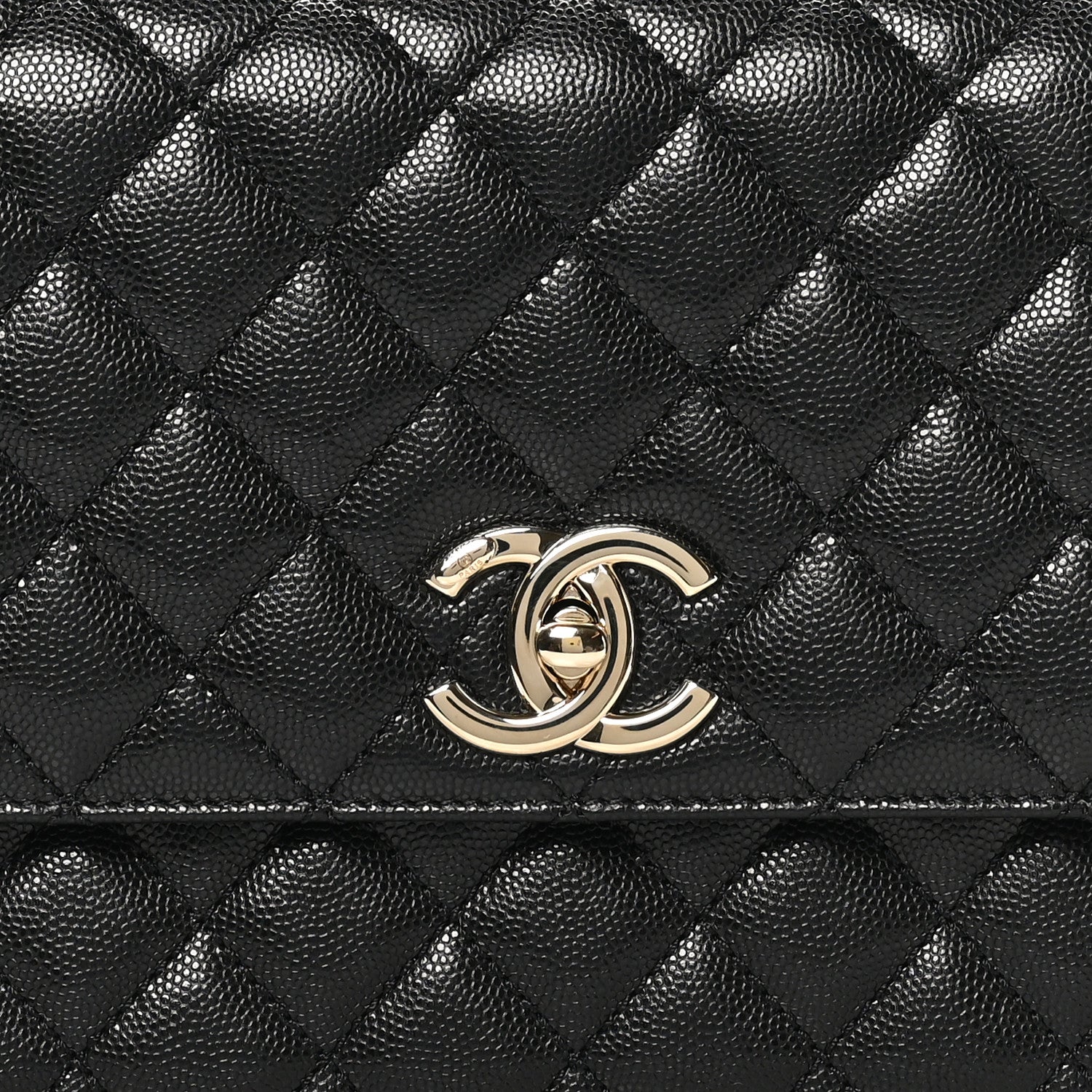 Chanel Caviar Quilted Small Coco Handle Flap Black 8 of 11