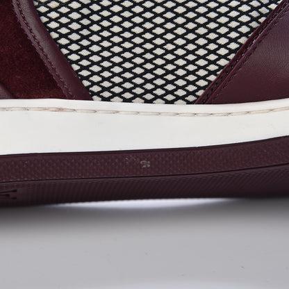 Louis Vuitton Calfskin Suede Postmark Wedge Sneakers 37.5 Bordeaux 7 of 14