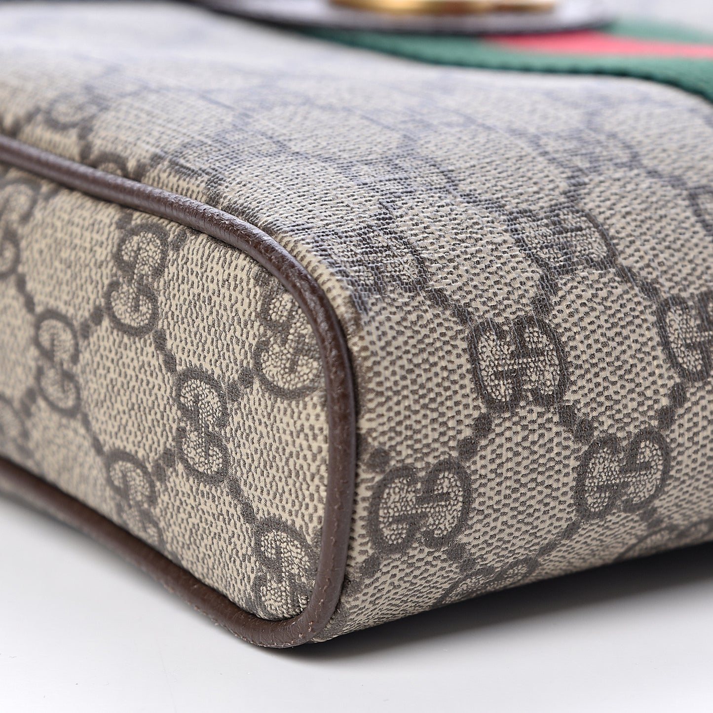 GG Supreme Monogram Web Small Ophidia Messenger Bag Brown