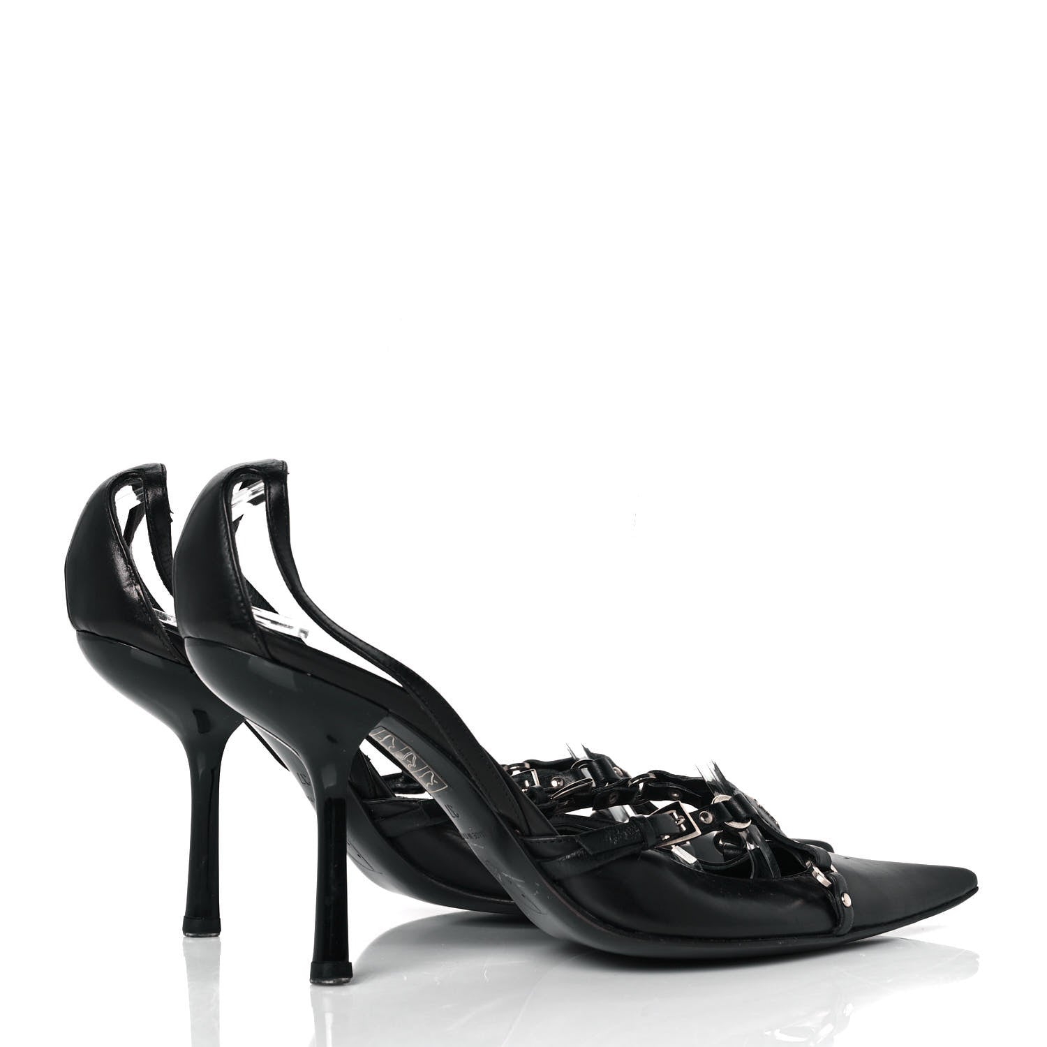 Christian Dior Logo Pumps 37 Black 4 of 8