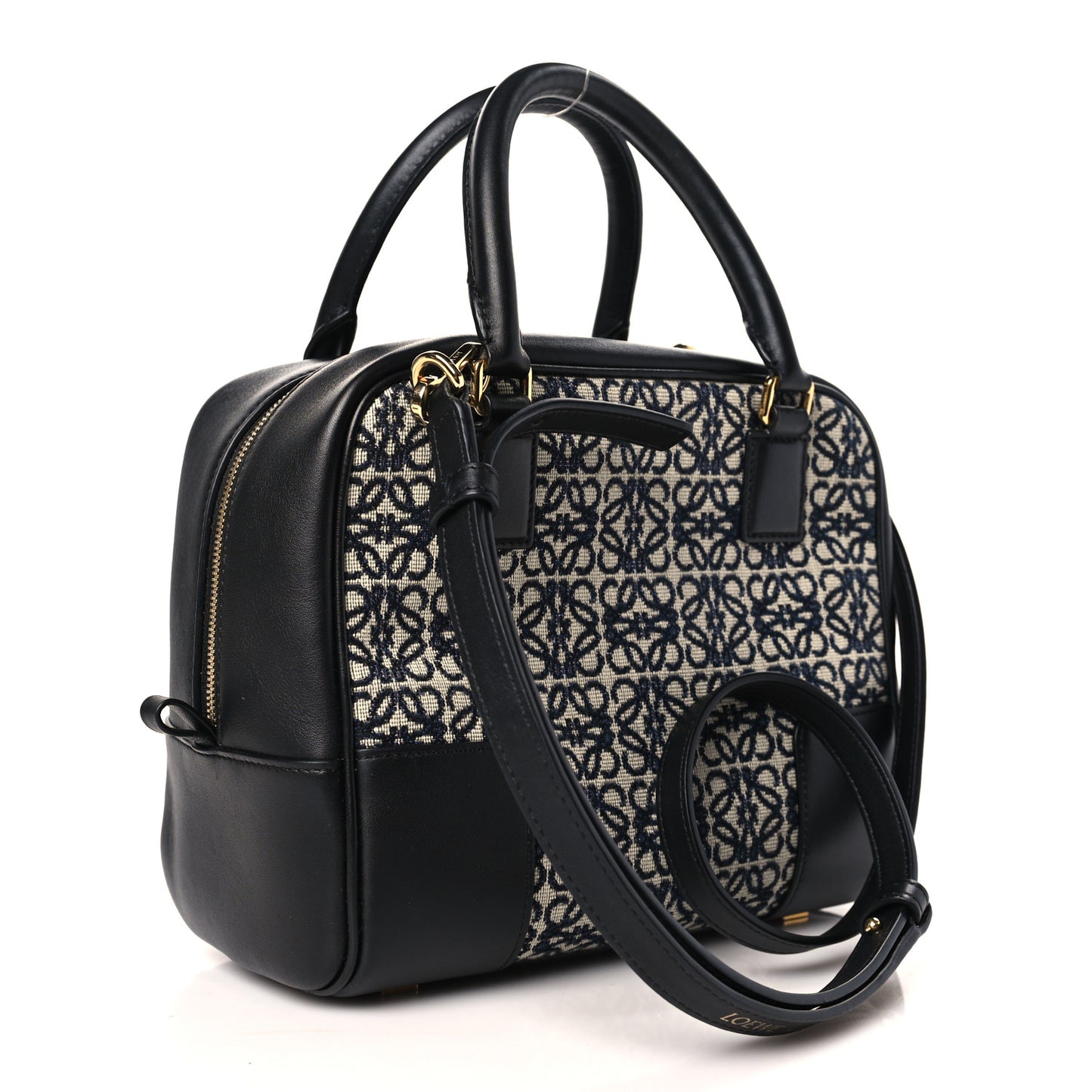 Jacquard Anagram Calfskin Amazona 19 Black Navy