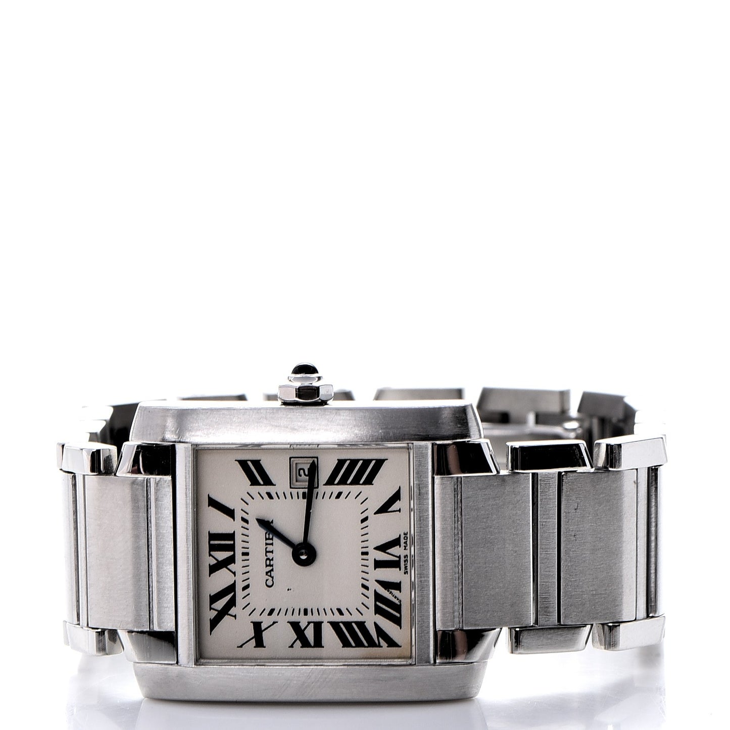 Stainless Steel 25mm Tank Francaise Quartz Watch