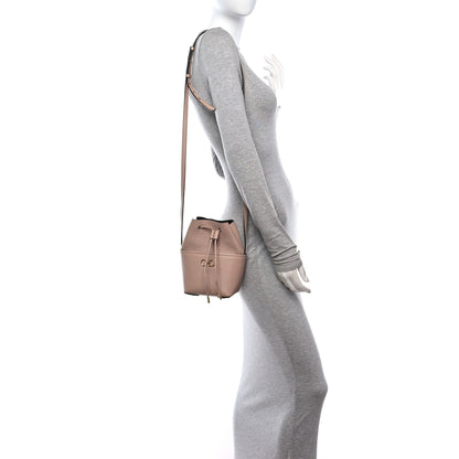 Salvatore Ferragamo Grained Calfskin Mini Gancino Bucket Bag Amaretti 2 of 11
