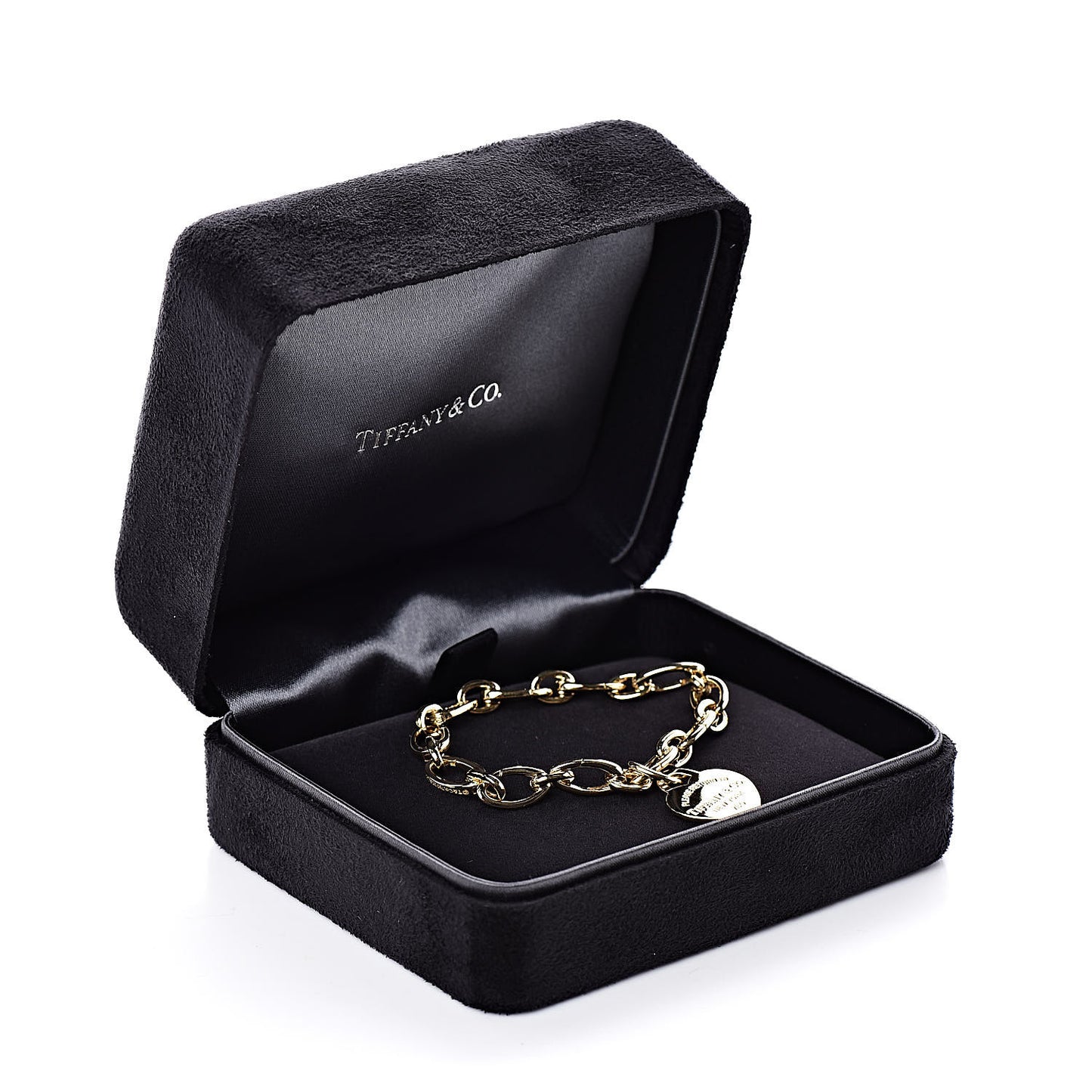 18K Yellow Gold Clasping Link Return to Heart Charm Bracelet