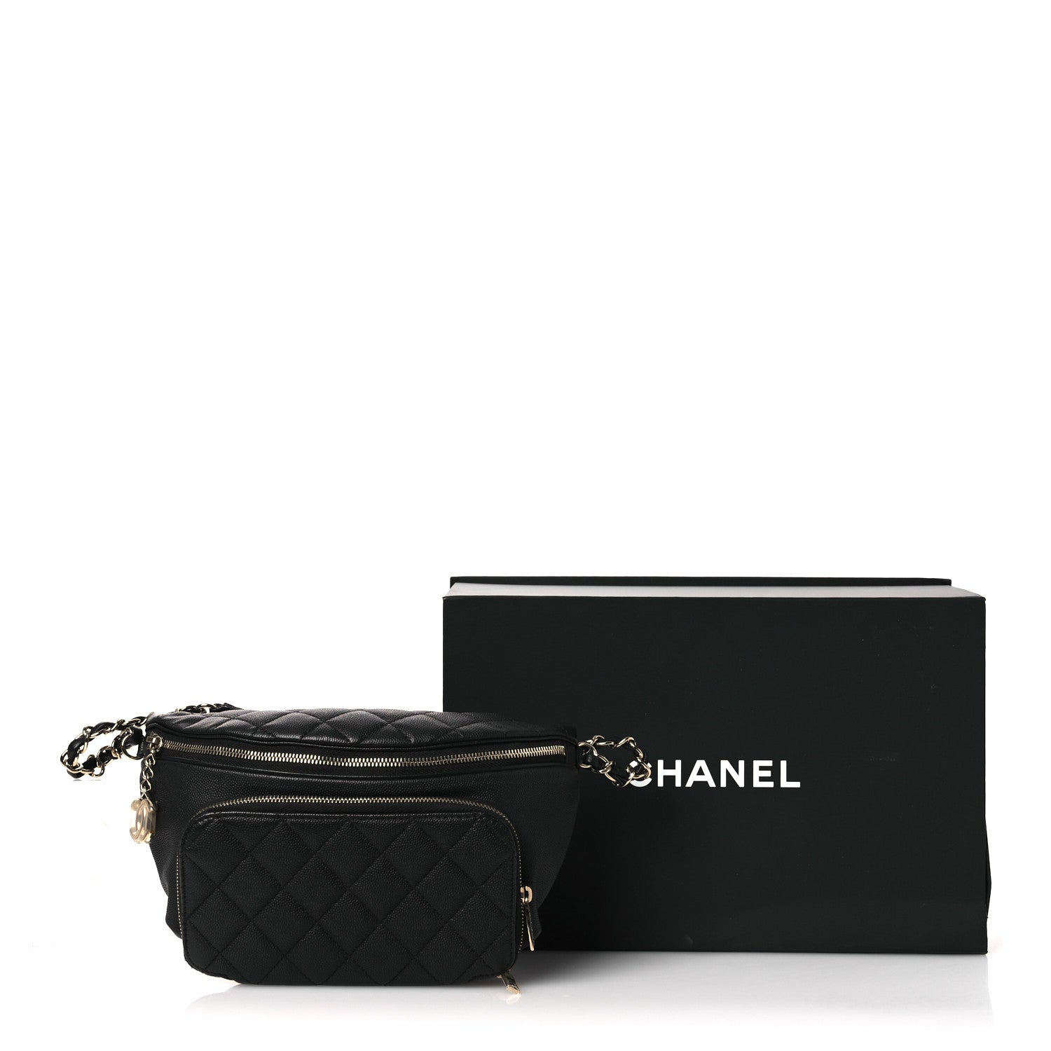 Chanel Caviar Quilted Business Affinity Waist Belt Bag Black 13 of 13