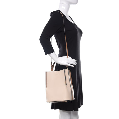 Burberry Calfskin Small Peggy Bucket Bag Cream 2 of 9