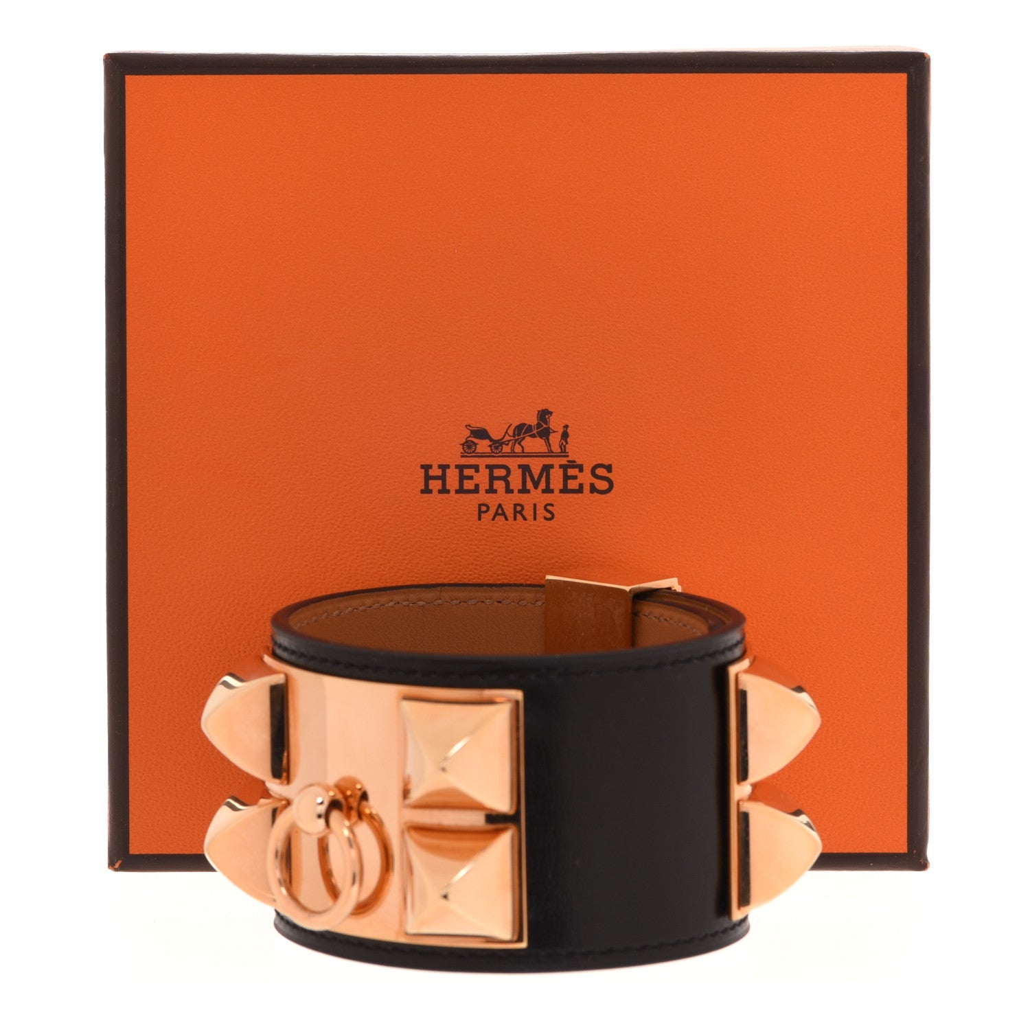 Hermes Box Collier de Chien CDC Bracelet T2 Black 7 of 7