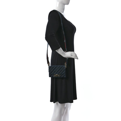 Givenchy Velvet Logo Nano Eden Shoulder Bag Blue 2 of 10