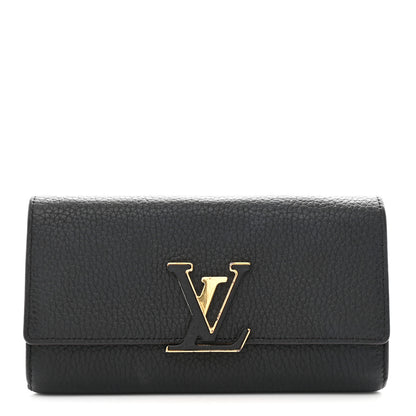 Louis Vuitton Taurillon Capucines Wallet Black 1 of 9