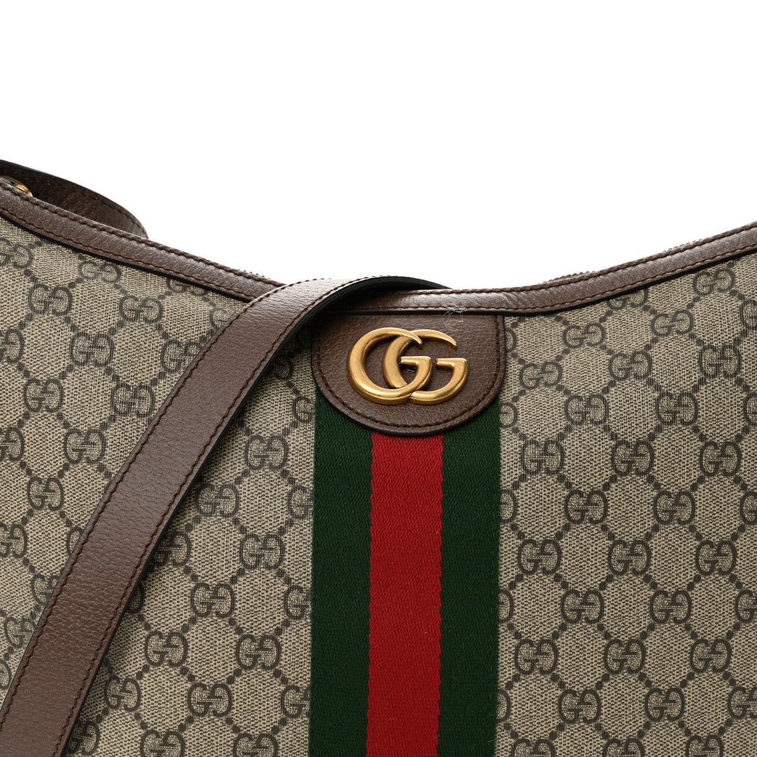 Gucci GG Supreme Monogram Web Small Ophidia Half Moon Hobo Brown 8 of 10