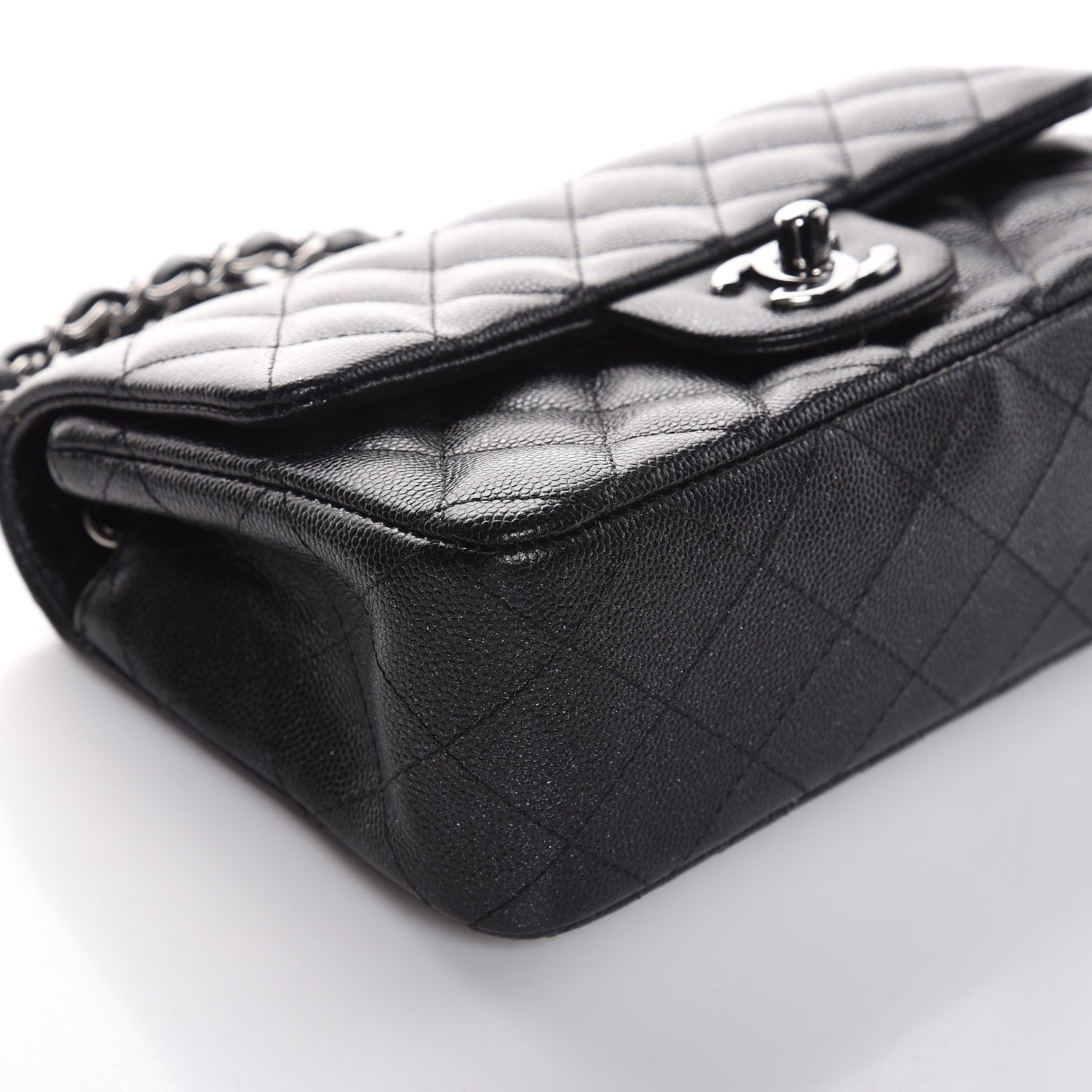 Chanel Iridescent Caviar Quilted Mini Rectangular Flap Black 9 of 13