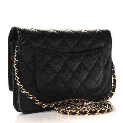 Chanel Caviar Quilted Wallet on Chain WOC Black 3 of 12