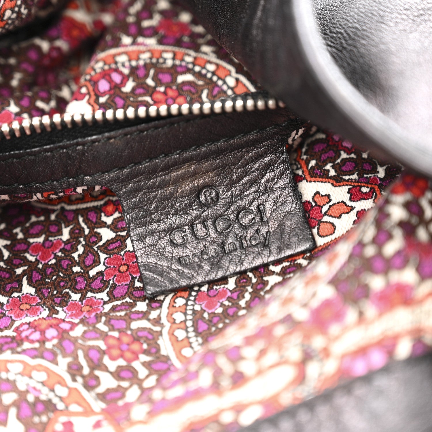 Gucci Guccissima Medium Indy Top Handle Hobo Black 6 of 13