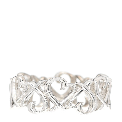 Tiffany Sterling Silver Paloma Picasso Loving Heart Band Ring 52 6 1 of 3