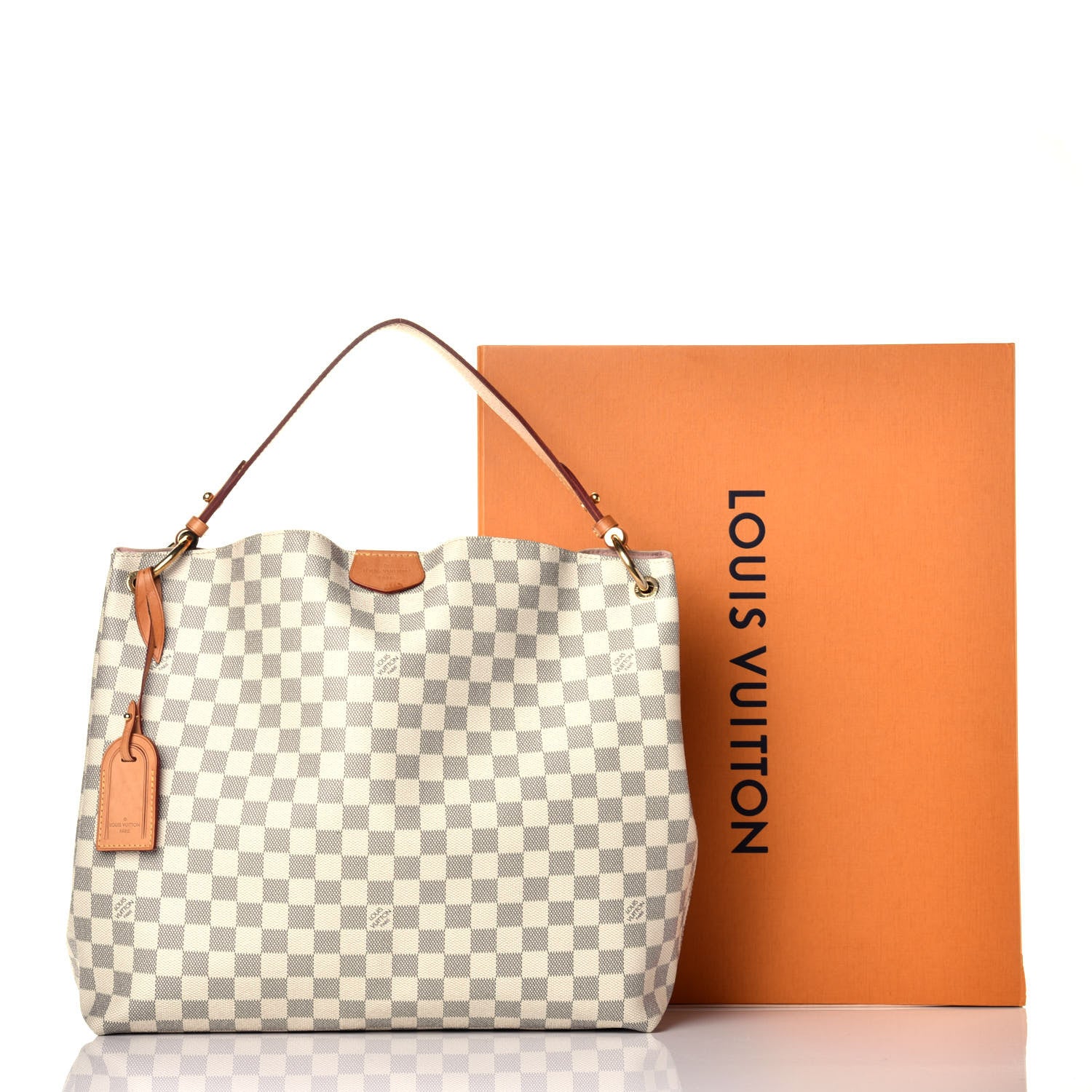 Louis Vuitton Damier Azur Graceful MM Rose Ballerine 11 of 11