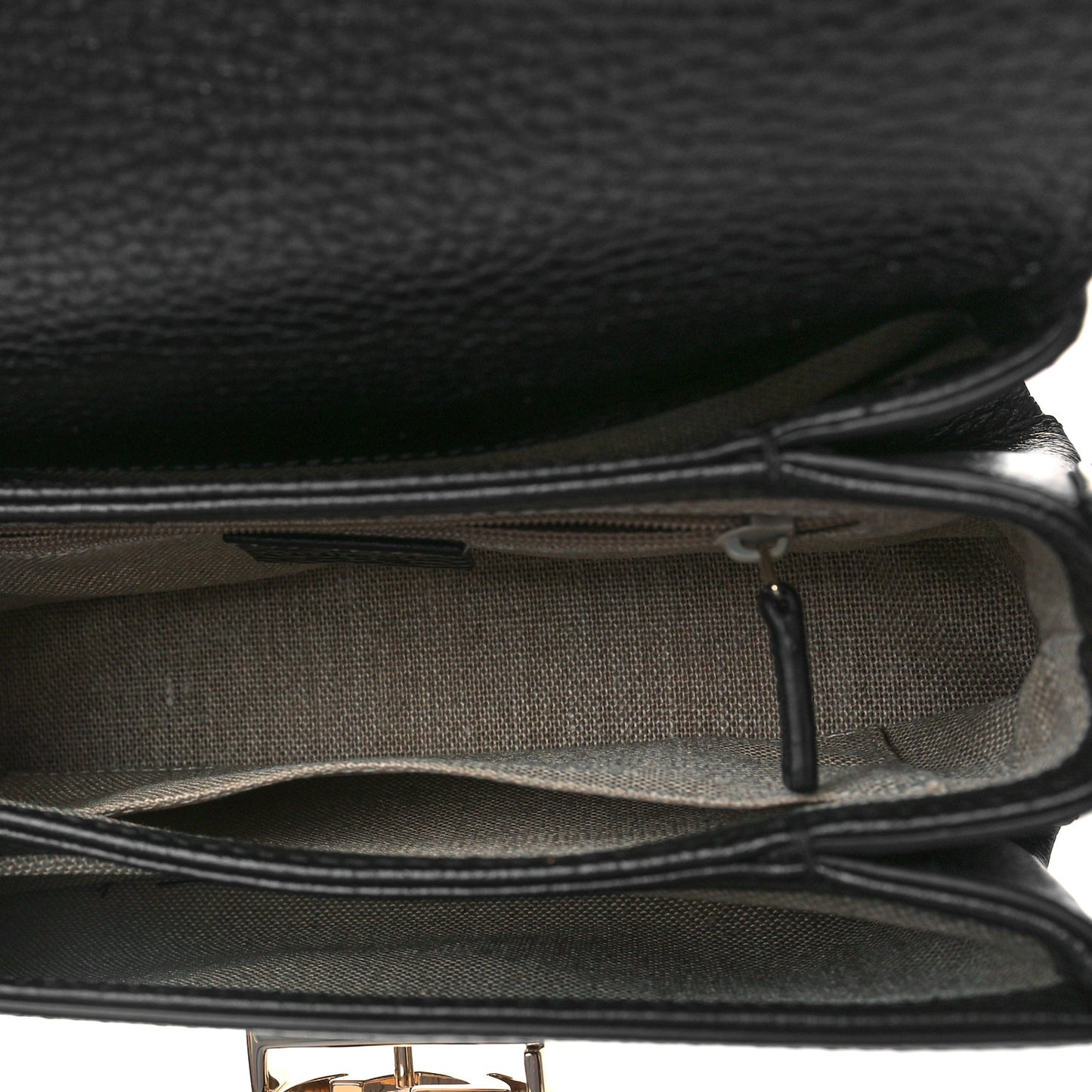 Dollar Calfskin Interlocking G Crossbody Bag Black