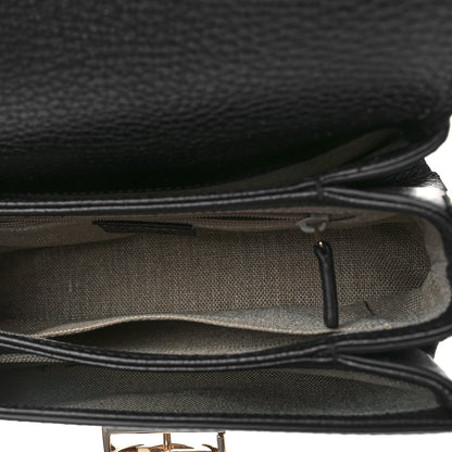 Gucci Dollar Calfskin Interlocking G Crossbody Bag Black 5 of 9