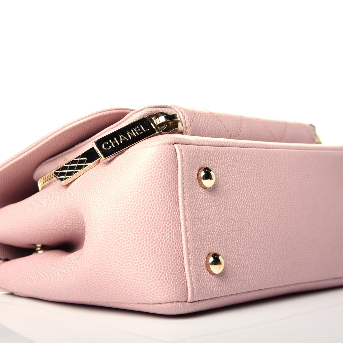Caviar Quilted Small Business Affinity Flap Light Pink