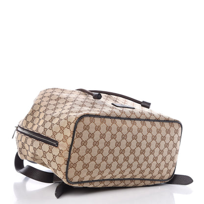 Gucci Monogram Dollar Calfskin O Drawstring Backpack Beige Ebony Testa di Moro Dark Chocolate 4 of 10