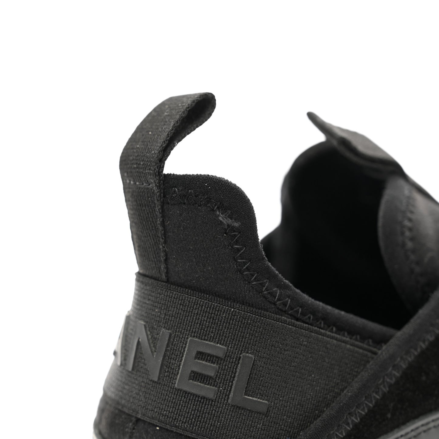 Velvet Calfskin Mixed Fibers CC Sneakers 36.5 Black