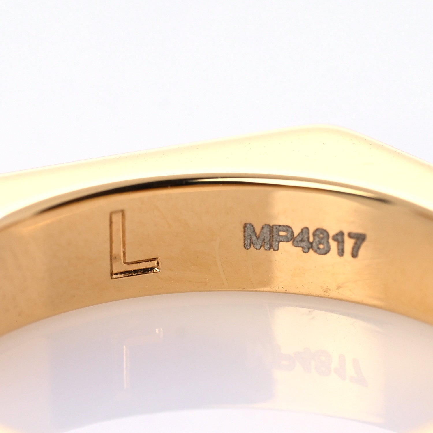 Fendi Metal Crystal F is Fendi Ring L Gold Green 5 of 6