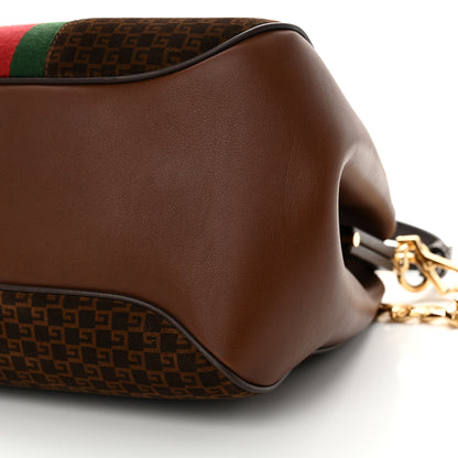 Gucci Suede GG Monogram Mini Virgo Tote Brown 10 of 10