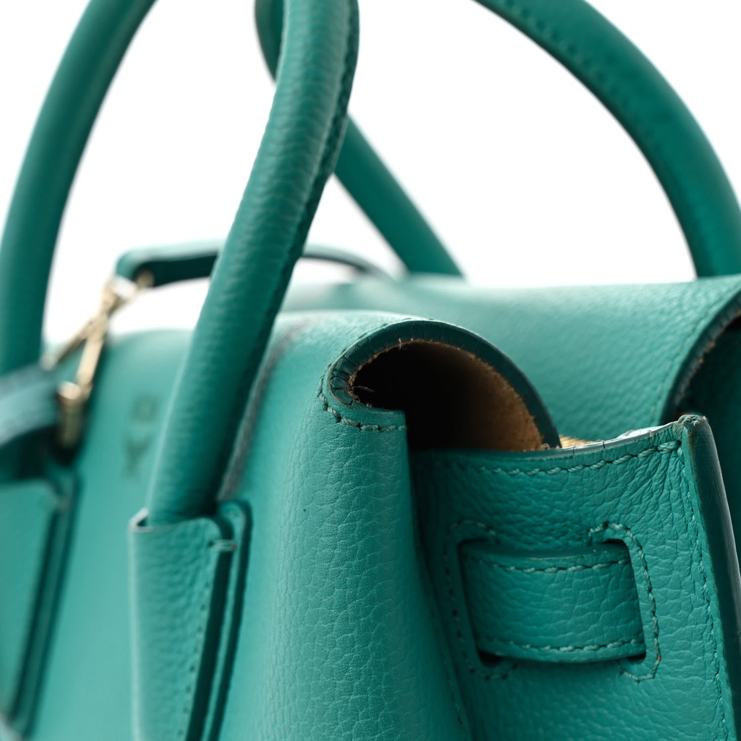 MCM Grained Calfskin Mini Milla Tote Oasis Green 15 of 16