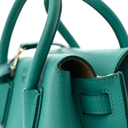 MCM Grained Calfskin Mini Milla Tote Oasis Green 15 of 16