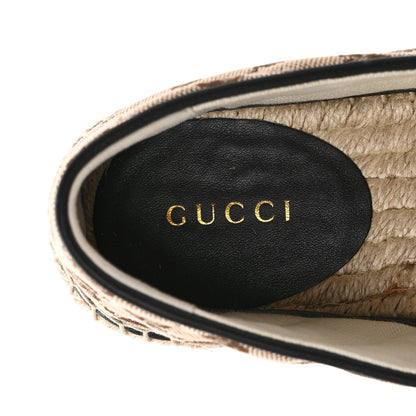 Gucci Monogram Matelasse Diagonal GG Marmont Espadrilles 36.5 Beige Ebony Black 7 of 12
