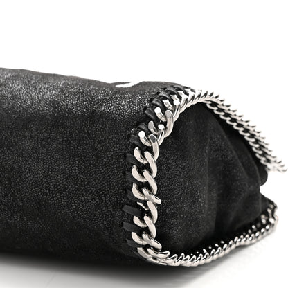 Stella McCartney X ED CURTIS Shaggy Deer Logo Embroidered Mini Falabella Fold Over Tote Black 10 of 10