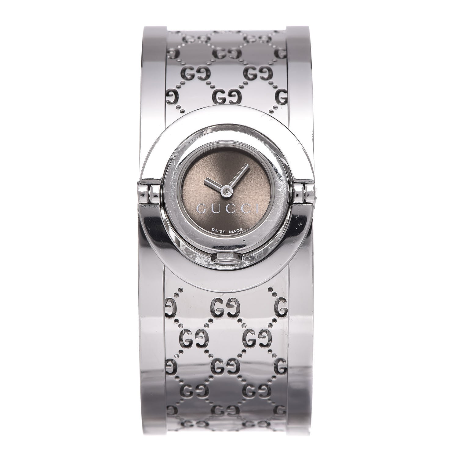 Gucci Stainless Steel 23mm Twirl Quartz Watch Brown 1 of 5