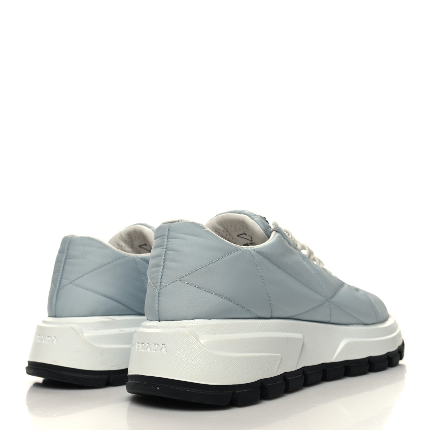 Prada Re-Nylon Piuma Metal Triangle Logo Quilted 45mm Sneakers 39.5 Fiordaliso 4 of 10