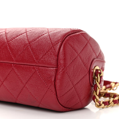 Chanel Shiny Lambskin Quilted Small Fashion Therapy Bowling Bag Red 8 of 8