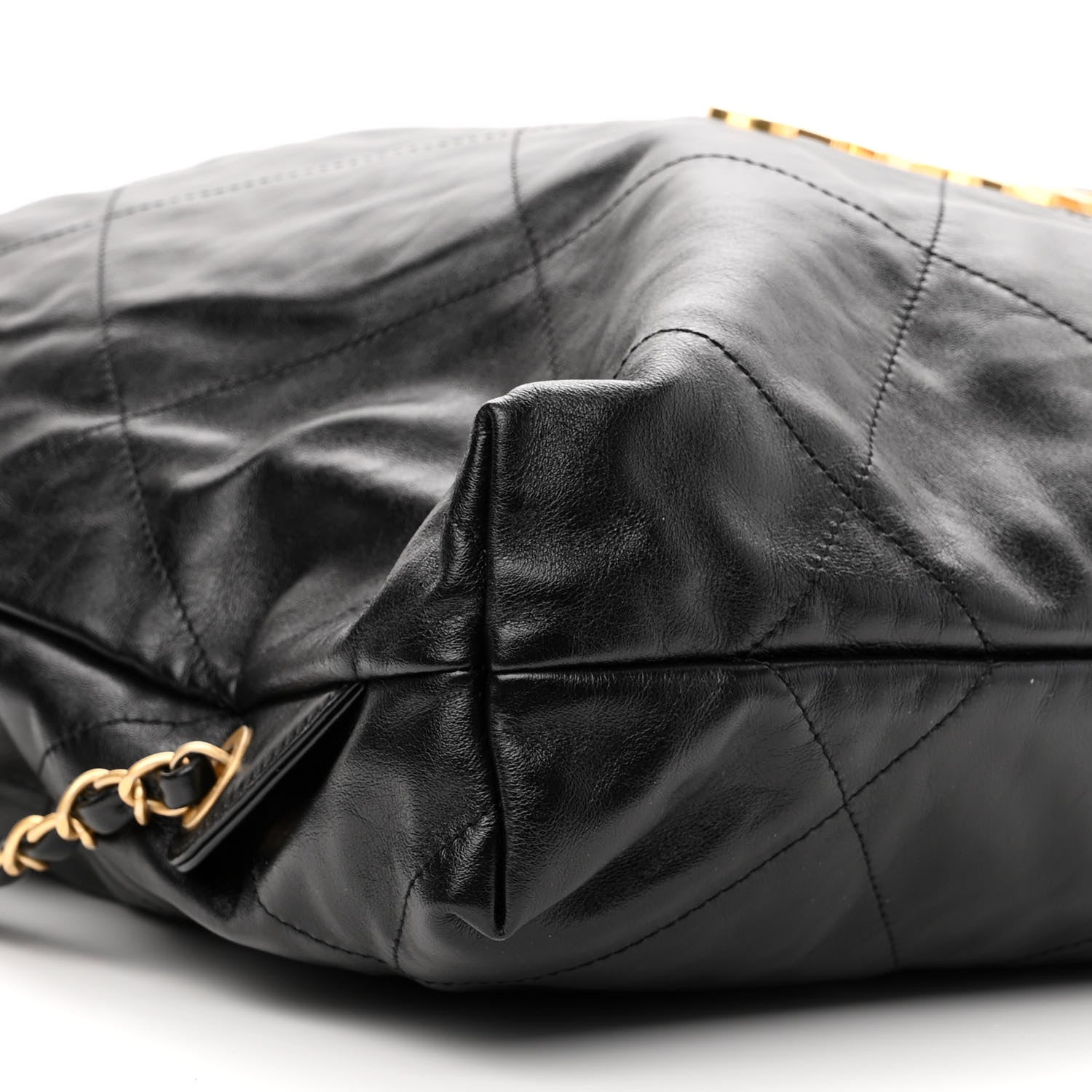 Chanel Shiny Calfskin Quilted Chanel 22 Backpack Black 9 of 10