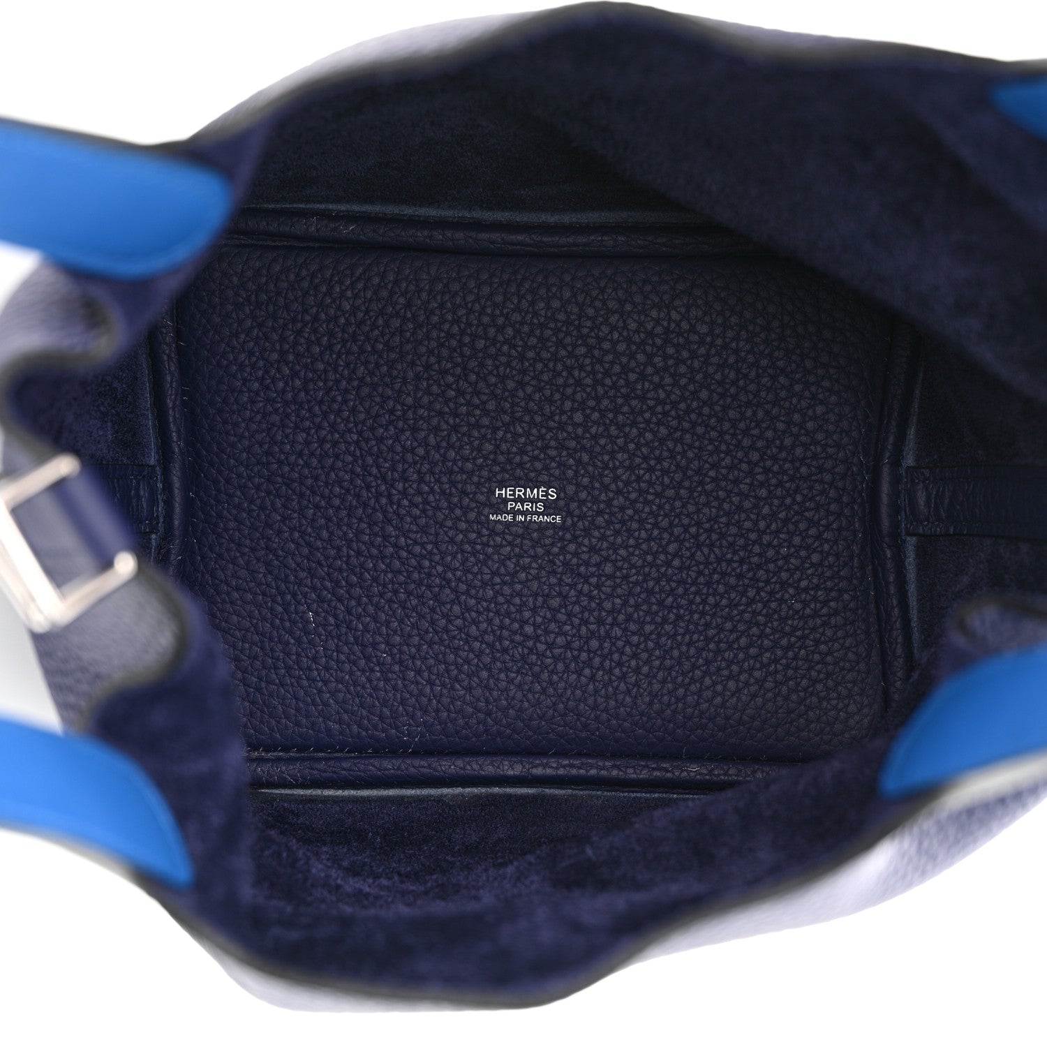 Hermes Taurillon Clemence Swift Eclat Picotin Lock 18 PM Bleu Encre Bleu Zellige 5 of 13