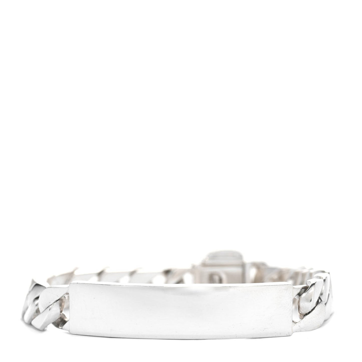Sterling Silver Curb Link ID Bracelet