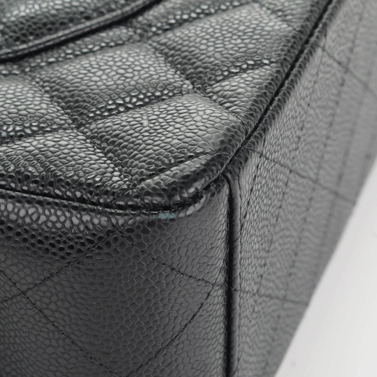 Caviar Quilted Maxi Double Flap Black