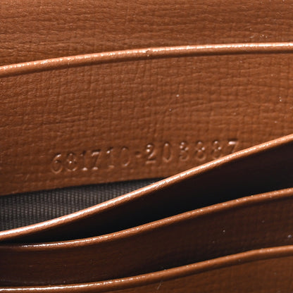 Balenciaga X GUCCI GG Monogram Azalea Calfskin Neo Classic Zip Around Wallet Beige Ebony Brown Sugar 7 of 8