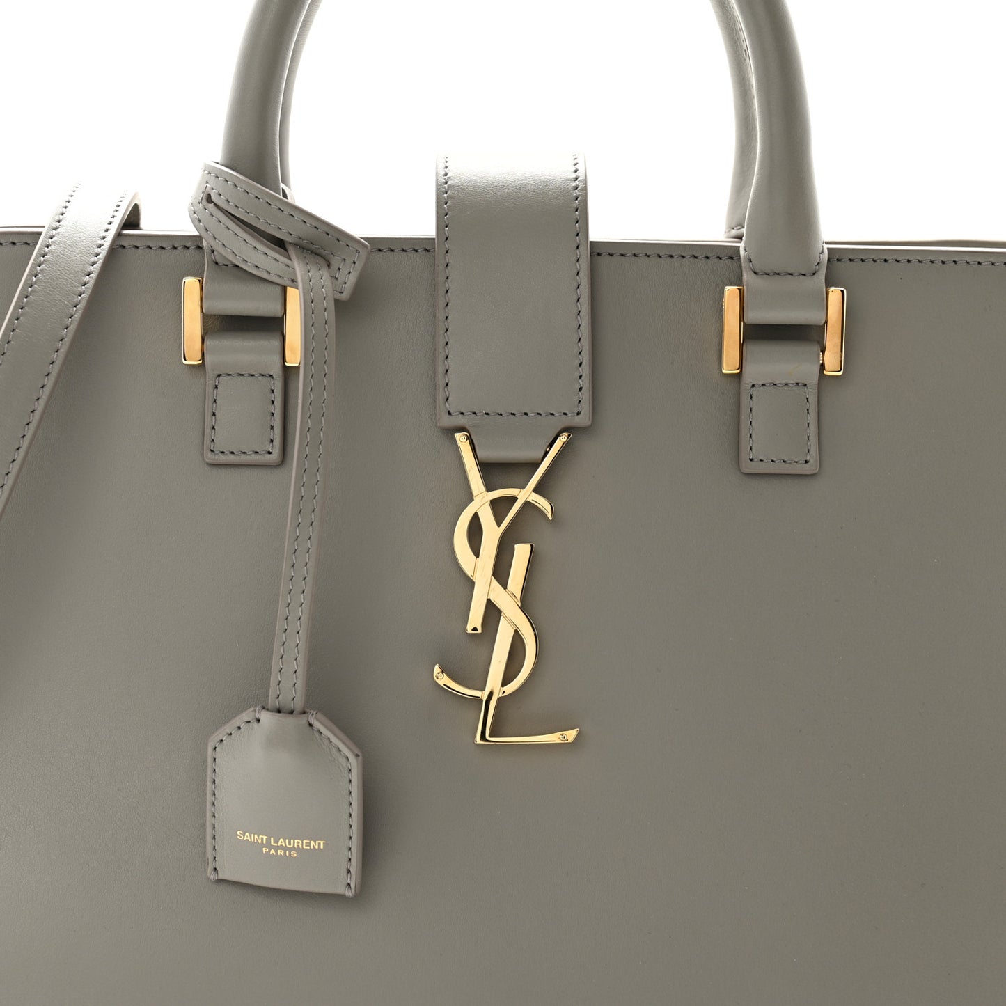 Smooth Calfskin Small Monogram Cabas Oyster Grey