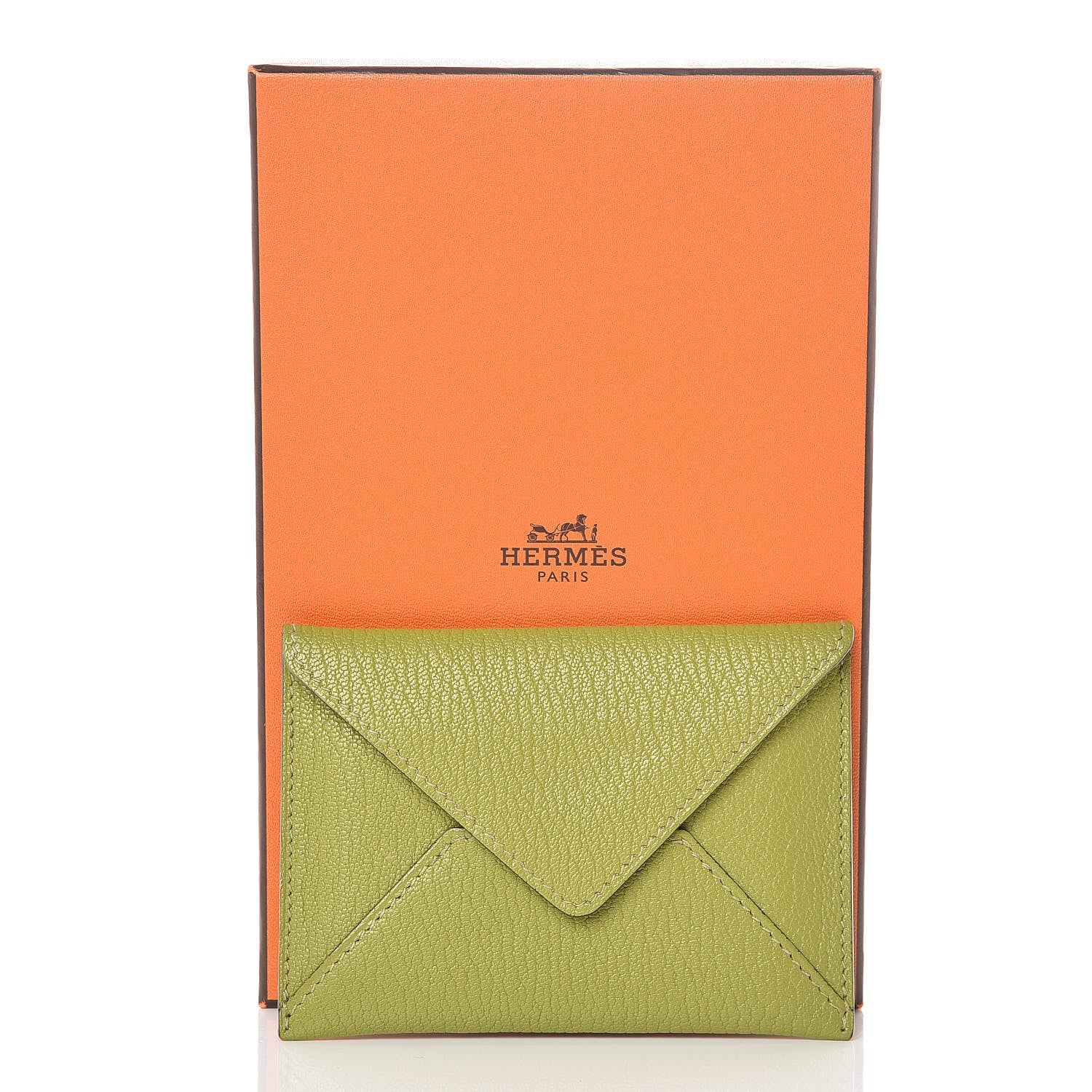 Hermes Chevre Mysore Envelope Wallet Vert Anis 8 of 8