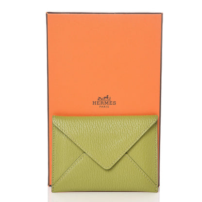 Hermes Chevre Mysore Envelope Wallet Vert Anis 8 of 8