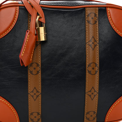 Louis Vuitton Calfskin Reverse Monogram Valisette PM Navy Caramel 8 of 9