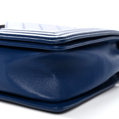 Chanel Lambskin Quilted Medium Boy Flap Blue 10 of 12