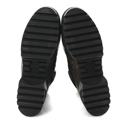 Louis Vuitton Suede Calfskin Monogram Laureate Platform Desert Boots 40 Black 6 of 9
