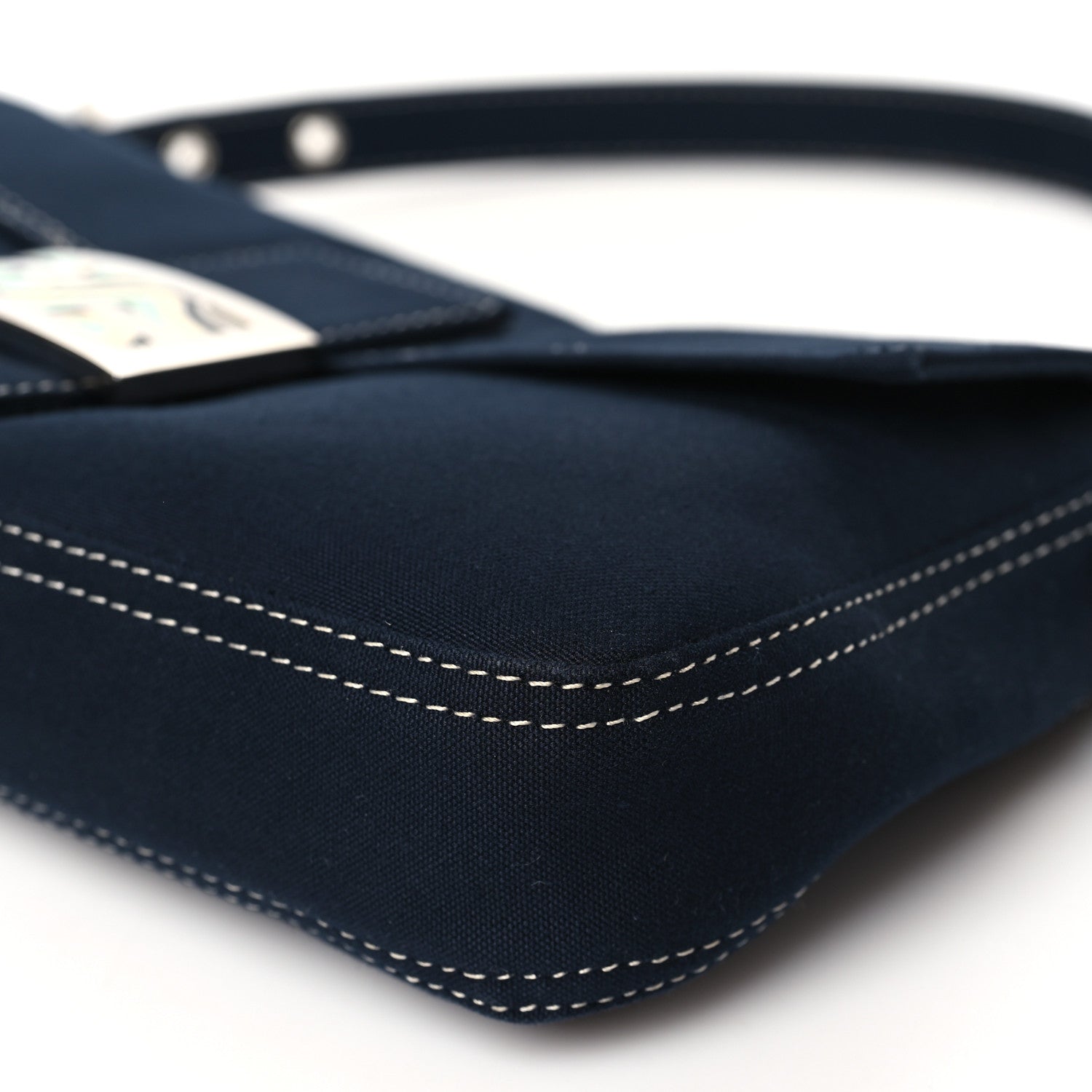 Fendi Denim Baguette Blue 9 of 10